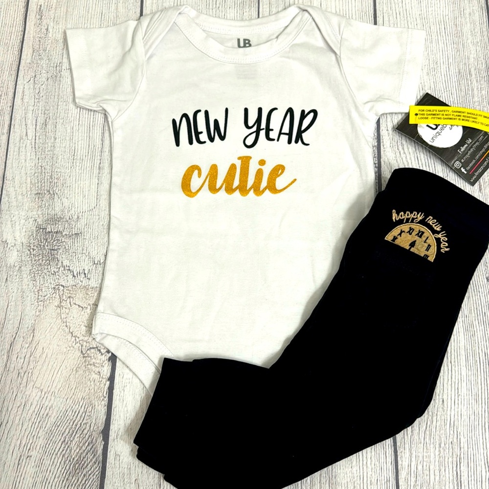 Unique Baby Girls “New Year Cutie” 2pc Set